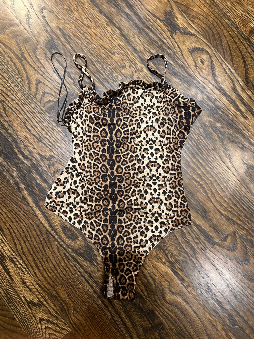 Kittenish Leopard Print Bodysuit - Brown & Black - NWT